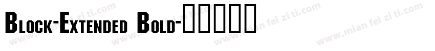 Block-Extended Bold字体转换
